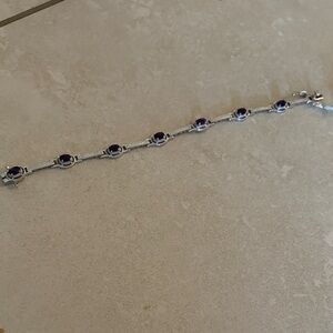 Elegant Silver and Purple Bracelet